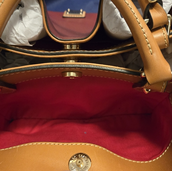 Dooney & Bourke Burgundy Florentine Leather Small Brenna - Picture 5 of 8